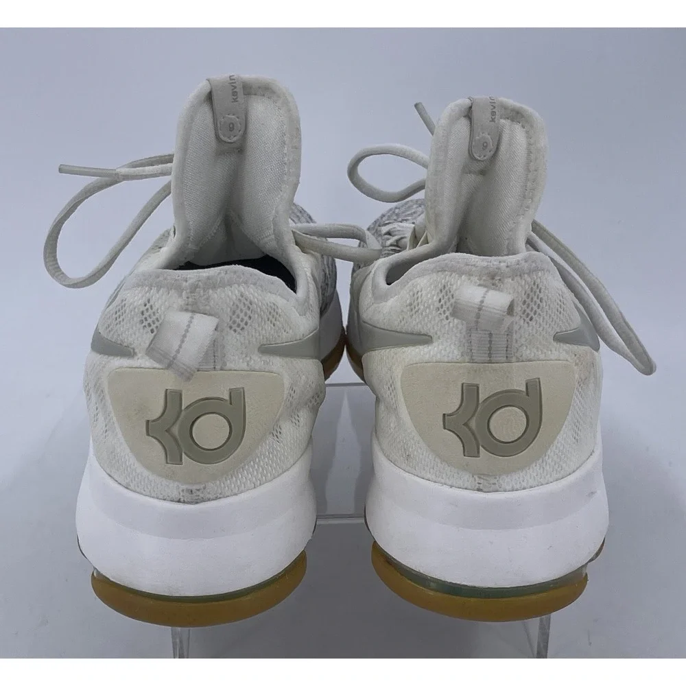 Nike Zoom KD 9 GS KEVIN DURANT Pale Grey Flyknit Sneakers Youth 7Y 855908-098